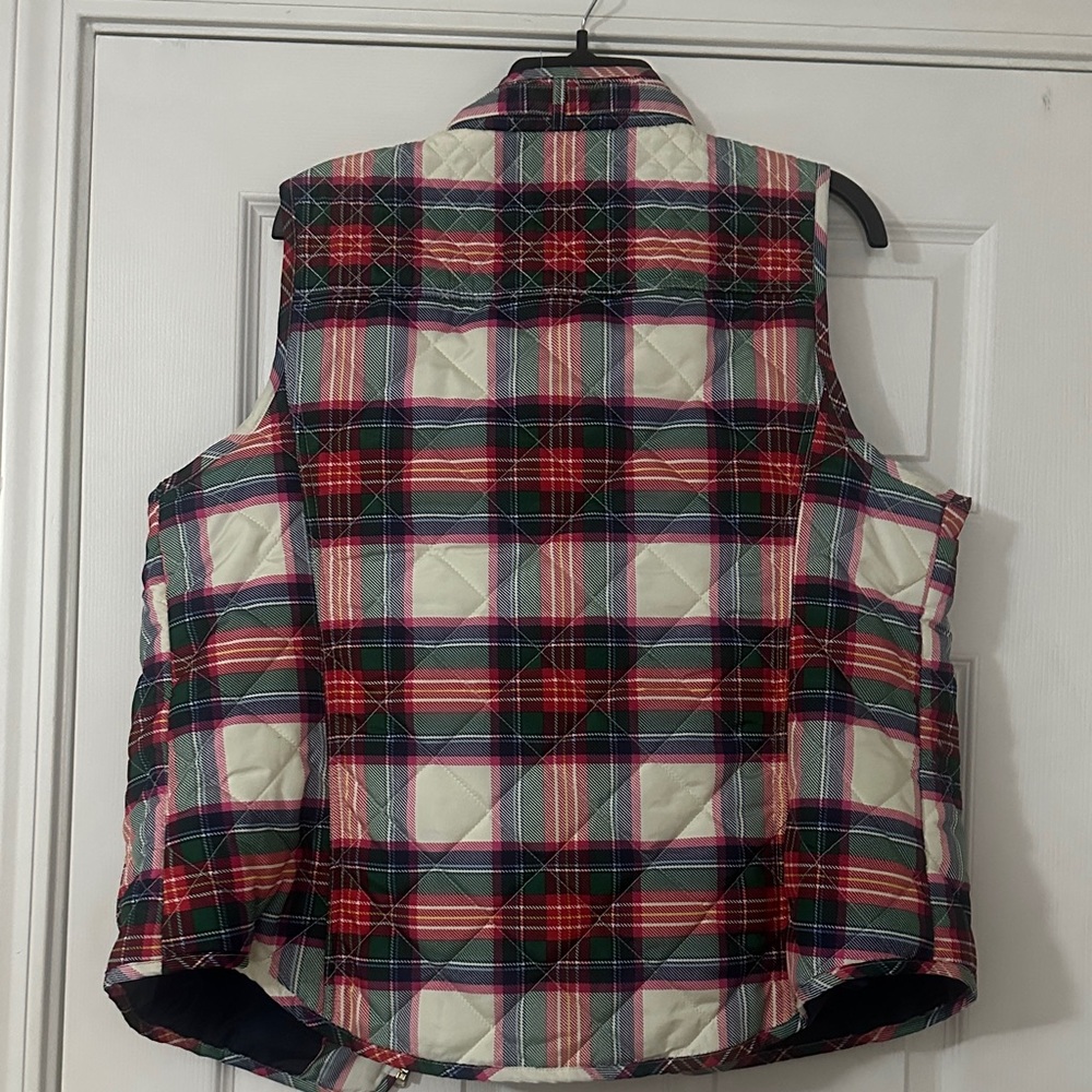 Crown & Ivy Multicolor Plaid Vest - Picture 3 of 3